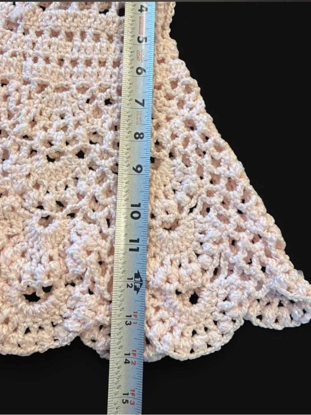 Handmade Crochet pastel pink Baby Dress Top